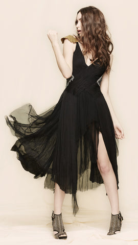 oda - Astarael Tulle and Chain Dress - front view